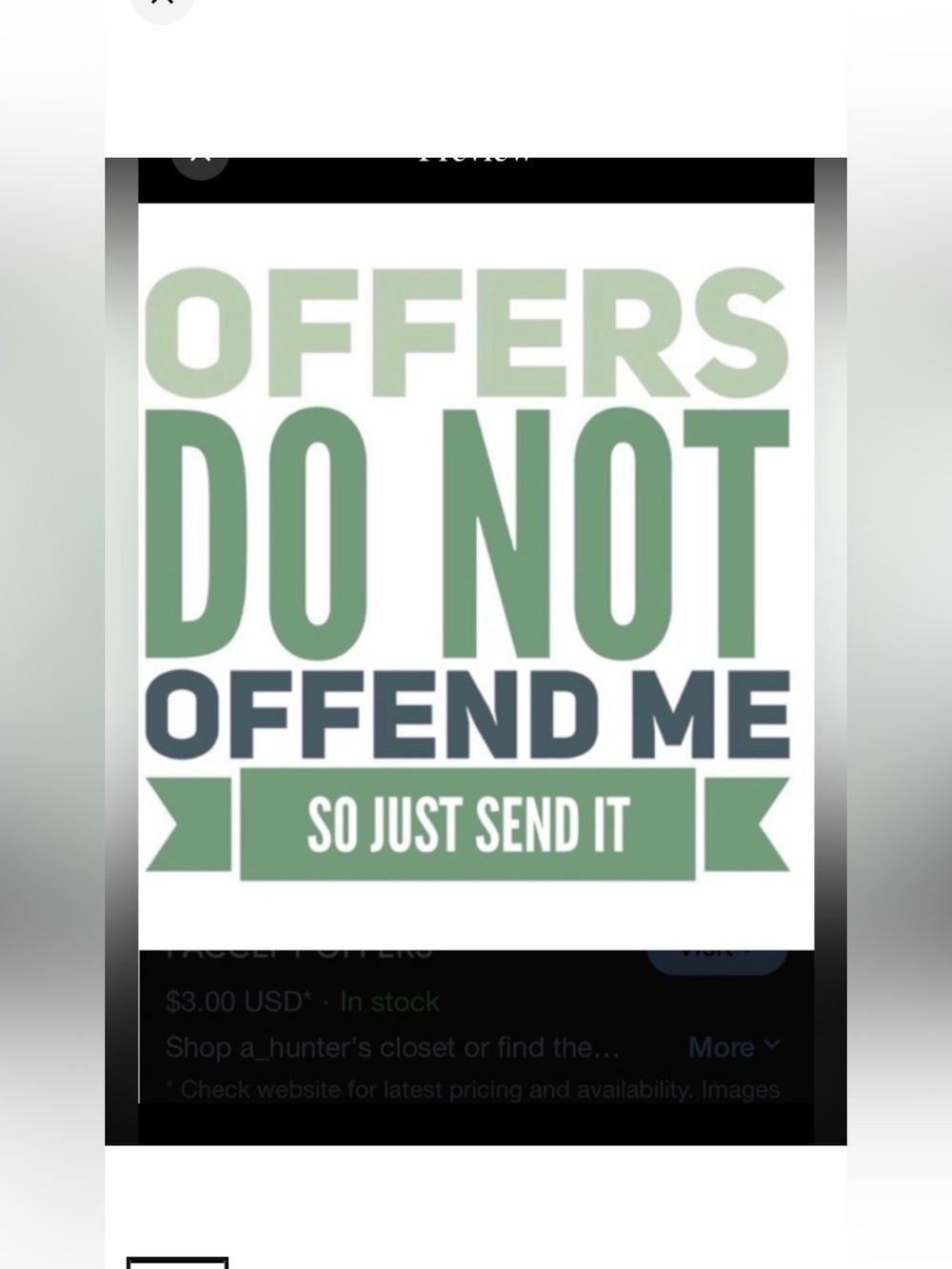 Offers do NOT offend me. Send me your offer 💗